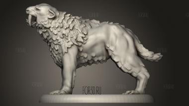 Саблезубый Тигр 3d stl модель для ЧПУ