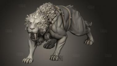 САБЛЕЗУБЫЙ 3d stl модель для ЧПУ