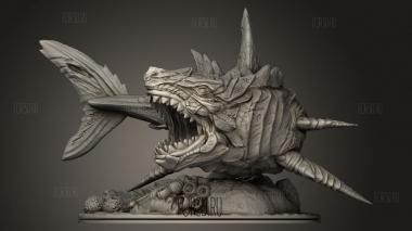 ДЕМОН-АКУЛА 3d stl модель для ЧПУ