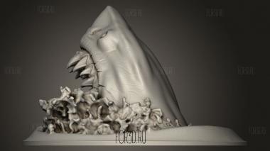 Акула 3d stl модель для ЧПУ