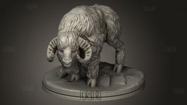 Пещерный Буйвол 3d stl модель для ЧПУ