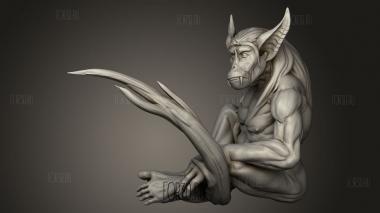 Хитрый хвостатый шимпанзе 3d stl модель для ЧПУ