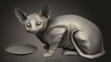 Кошка-Сфинкс 3d stl модель для ЧПУ