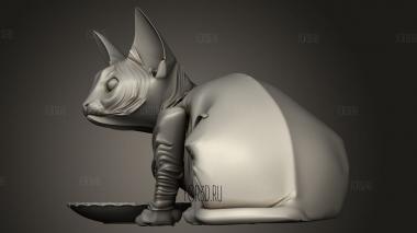 Кошка-Сфинкс 3d stl модель для ЧПУ