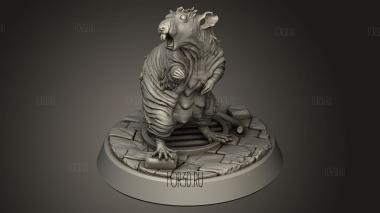 Вонючие Древние Руины,Лысеющая Гигантская Крыса 3d stl модель для ЧПУ