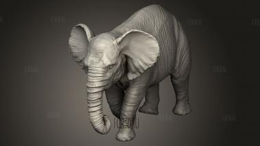 Слоненок 3d stl модель для ЧПУ