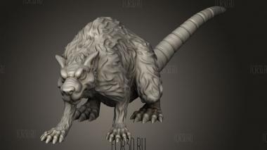 Гигантская КРЫСА на местности 3d stl модель для ЧПУ