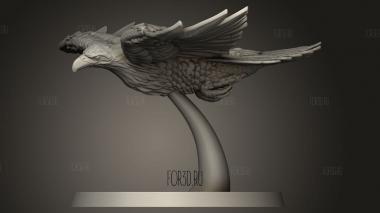 Гигантские орлы орел,летящий с горой дыра 3d stl модель для ЧПУ