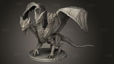 Три красных Дракона 3d stl модель для ЧПУ