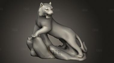 Статуя Тигра 3d stl модель для ЧПУ
