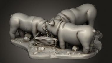 Горожане едят 3d stl модель для ЧПУ