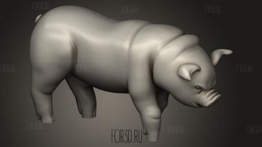 Горожане Сбили Свинью С Ног 3d stl модель для ЧПУ