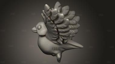 Лесная птица 3d stl модель для ЧПУ