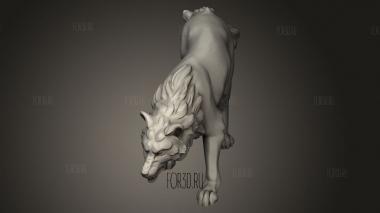 Абсолютный Волк 3d stl модель для ЧПУ