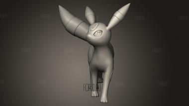 Умбреон 3d stl модель для ЧПУ