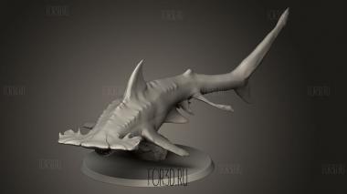 Акула-молот 3d stl модель для ЧПУ