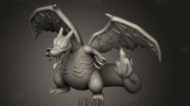Ядовитый покемон scrazyone charizard 3d stl модель для ЧПУ