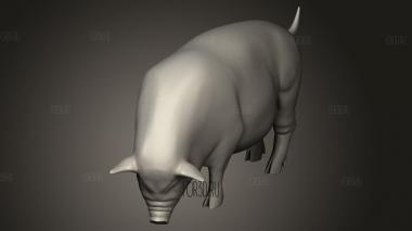 Деревенское Животное,Поедающее Свинью 3d stl модель для ЧПУ