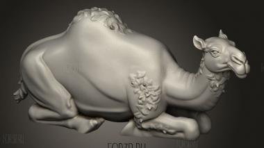 ВЕРБЛЮД ГОЛЫЙ СИДИТ 3d stl модель для ЧПУ