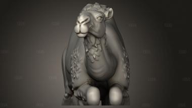 ВЕРБЛЮД ГОЛЫЙ СИДИТ 3d stl модель для ЧПУ