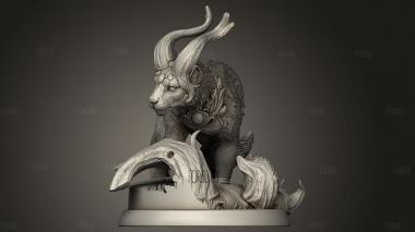Белый Оборотень-Кот-Молния 3d stl модель для ЧПУ