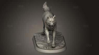 Белый Волк-Оборотень Волк 3d stl модель для ЧПУ
