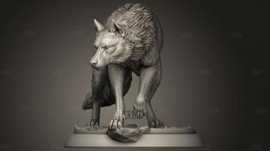 Белый Волк-Оборотень Волк 3d stl модель для ЧПУ
