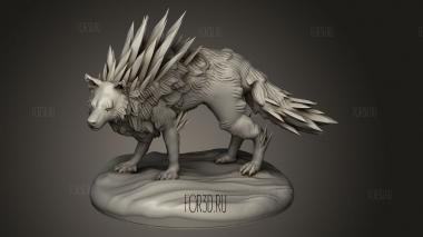 Зимний Волк 3d stl модель для ЧПУ