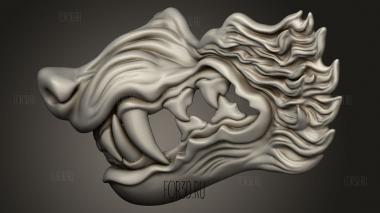 Волчья маска 3d stl модель для ЧПУ