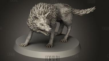 База Волка 3d stl модель для ЧПУ