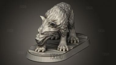Волк 3d stl модель для ЧПУ