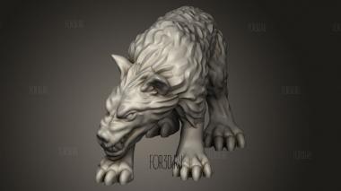 Волк 3d stl модель для ЧПУ