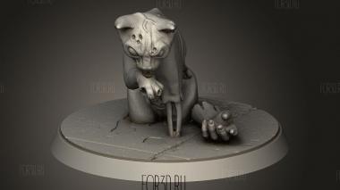 Кошка-Зомби 3d stl модель для ЧПУ