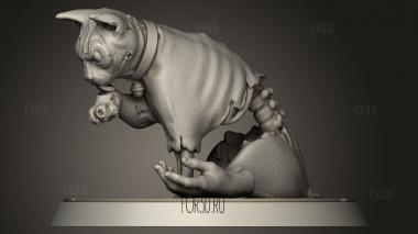 Кошка-Зомби 3d stl модель для ЧПУ