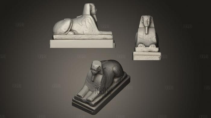 Сфинкс из погребального храма Хатшепсут 3d stl модель для ЧПУ