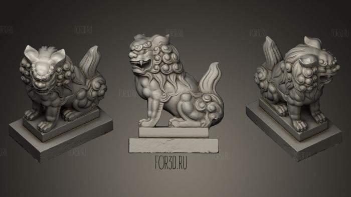guardian lion dog stl model for CNC