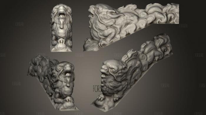 Chinese Dragon Sculpture stl model for CNC