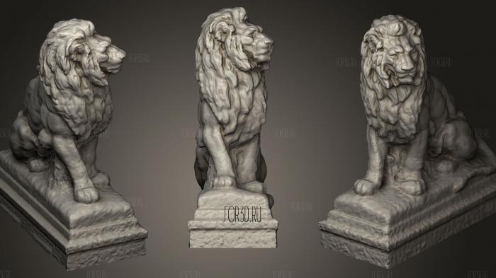 Lion de la Gileppe high stl model for CNC