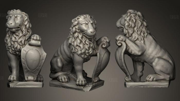 Lion Garden Ornament stl model for CNC