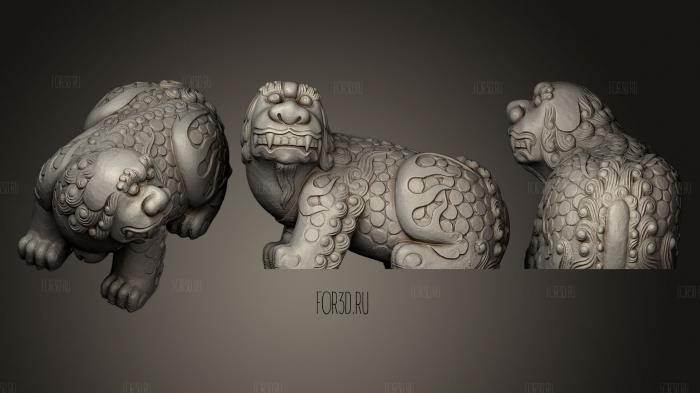 Haetae Korean Foo Dog statue stl model for CNC