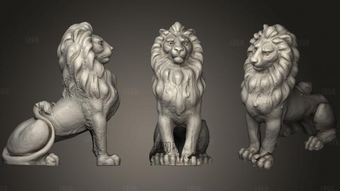 Guardian Lion Statue stl model for CNC