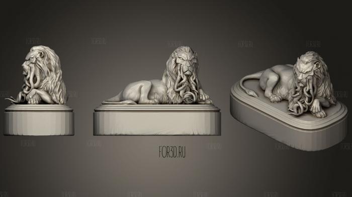 Статуя Льва с щупальцами Ктулху 3d stl модель для ЧПУ