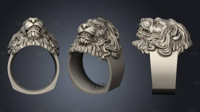 Lion ring stl model for CNC