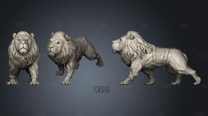 Lion Statue 3d stl модель для ЧПУ