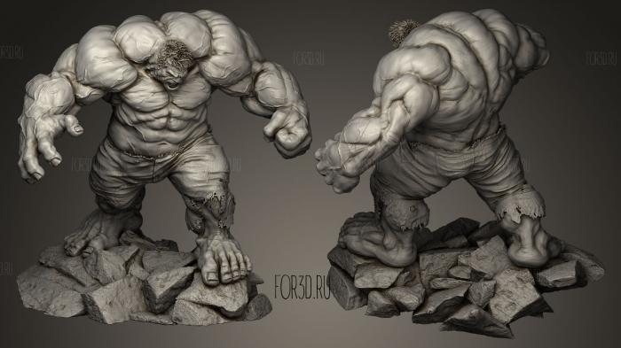 Hulk for 3d printing2 stl model for CNC