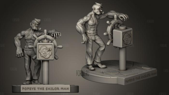 POPEYE THE SAILOR MAN stl model for CNC