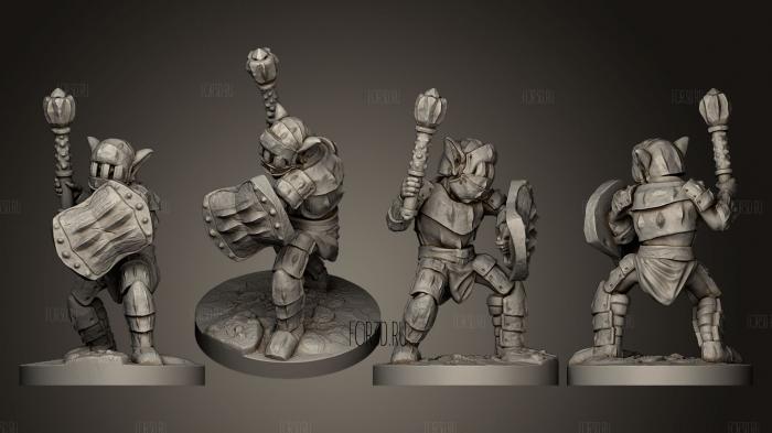 Armored Goblin 28mm Miniature stl model for CNC