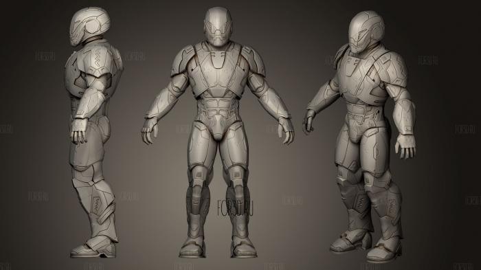 Assault Trooper Concept Sculpt stl model for CNC