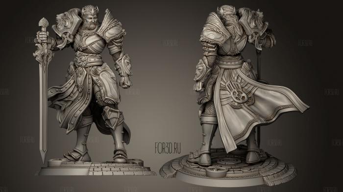 Paladins of Dawn Itrek presupported stl model for CNC