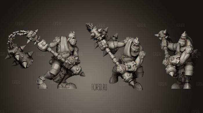 Trollkin Fennblade Warrior stl model for CNC